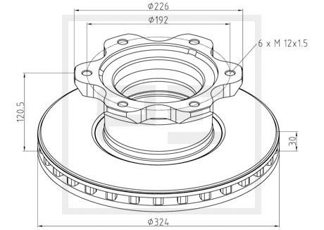 PE AUTOMOTIVE Bremžu diski 016.661-00A